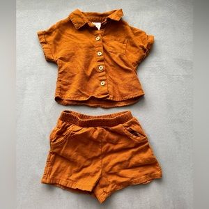 Wonder Nation - Unisex - 12 months - shirt/pants suit - burnt orange